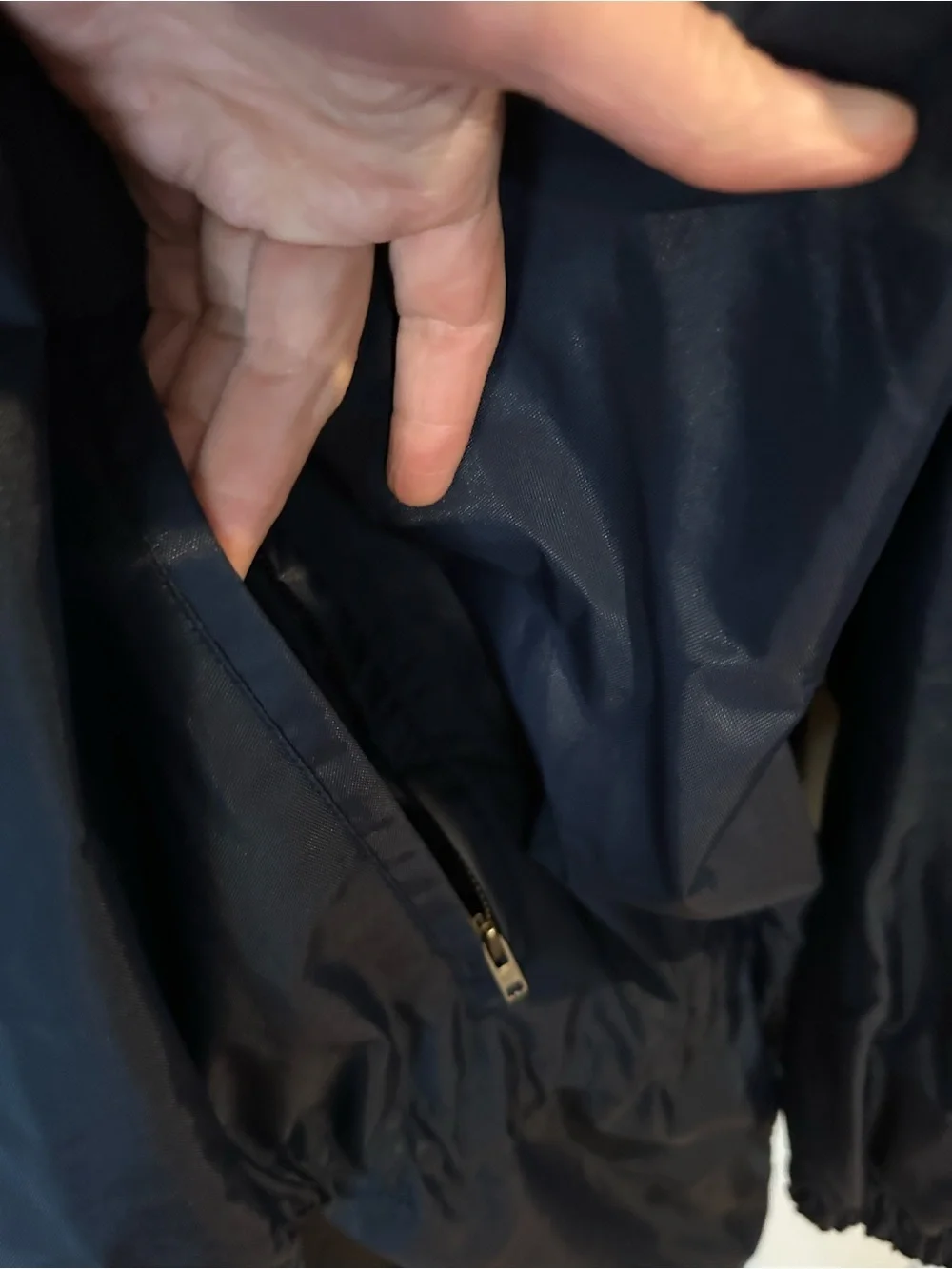 J. Crew vintage 1990s Navy Hooded Windbreaker Anorak